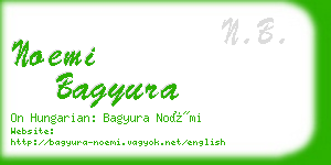 noemi bagyura business card